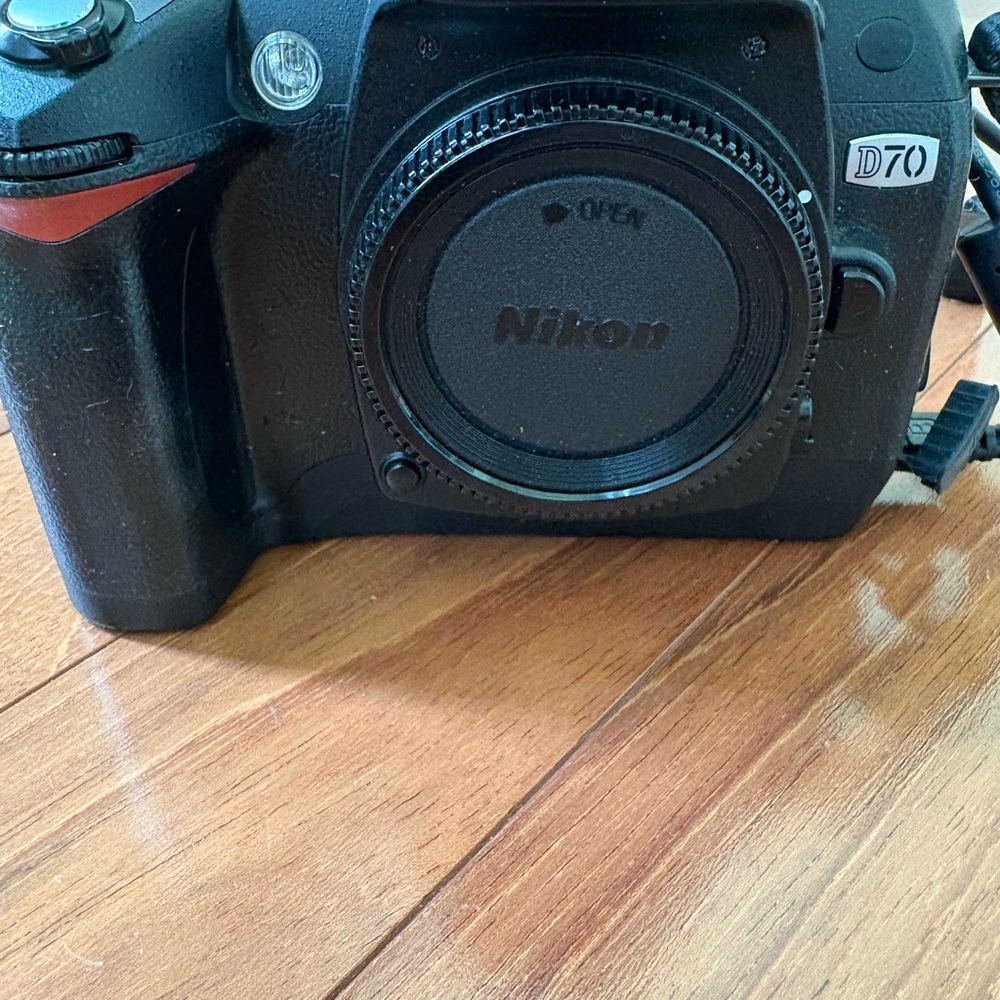 Nikon D70 Black and Red Digital Camera